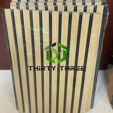 Wood Slat Acoustic Wall Panels For House Decoration